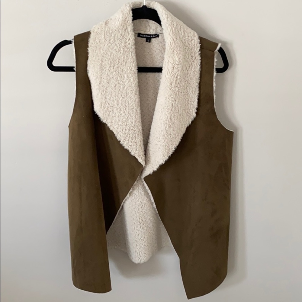 Madison + Lola olive green sweater vest